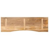 Bureaublad met ronding 160x50x2,5 cm massief ruw mangohout - thumbnail