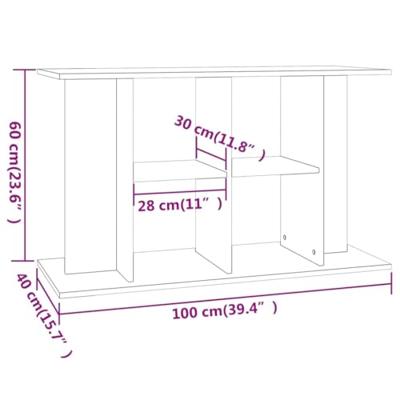 Aquariumstandaard 100x40x60 cm bewerkt hout wit - thumbnail