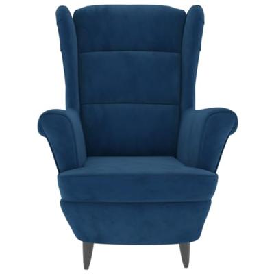 VidaXL Fauteuil fluweel blauw VidaXL Fauteuil fluweel blauw