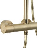 Ben Lavion 250 Cool regendoucheset Ø25cm geborsteld messing pvd - thumbnail