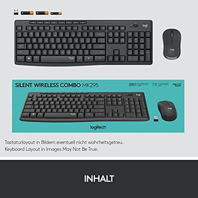 MK295 Silent - Toetsenbord en muis set - draadloos - 2.4 GHz - QWERTZ - Duits - grafiet