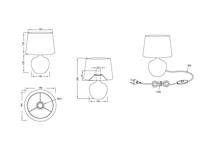 Trio TafellampLuxor 26cm zilver met wit - R50621089 - thumbnail