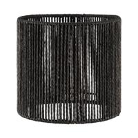 Papieren Woven Lampenkap - Cilindrisch - Black - Moderne stijl - ø20 x 17 cm - E27 fitting - Voor Wandlampen en Tafellampen - Ontworpen voor woonkamer en eetkamer - thumbnail
