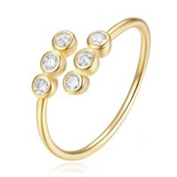 Elenza Verstelbare .925 Zilveren Ring met Zirkonia Steen - thumbnail