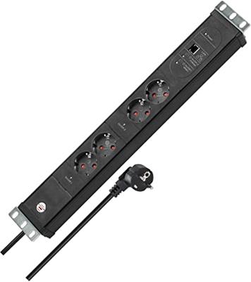 Brennenstuhl 1156057984 power uitbreiding 3 m 4 AC-uitgang(en) Zwart