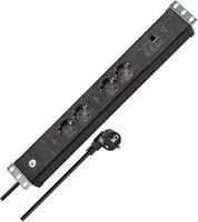 Brennenstuhl 1156057984 Premium Web-Line Internet 19" PDU | Server Stekkerdoos | 16A met 4x Type F Stopcontacten | Main-Follow Functie | LAN Stopcontact | 3 meter - thumbnail