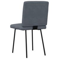 Eetkamerstoelen 4 st fluweel donkergrijs - thumbnail
