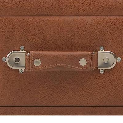 Bank met lades 80 cm kunstleer bruin