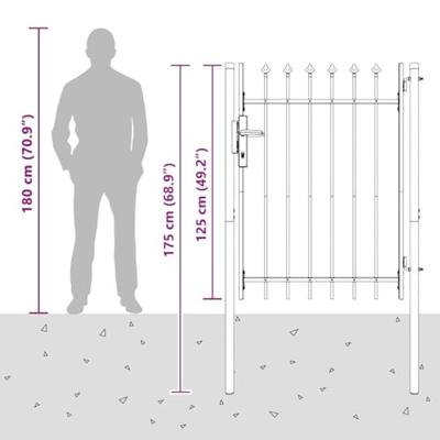 Hekpoort Grijs 100 x 120 cm Poedercoated staal
