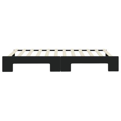 Slaapbank met onderschuifbed 90x190 cm fluweel zwart