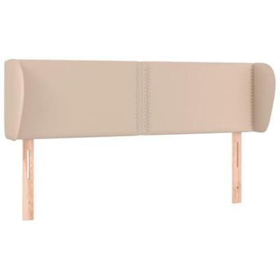 Hoofdbord met randen 147x23x78/88 cm kunstleer cappuccinokleur