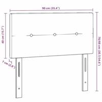 LED-hoofdbord met LED -striplichten Donkergrijs 90 cm Stof - thumbnail