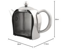 Bredemeijer Santhee Enkele theepot 2000 ml Zilver - thumbnail