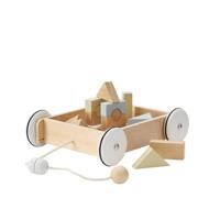 Kid's Concept blokkenwagen junior 38,5 cm hout naturel 21 delig - thumbnail