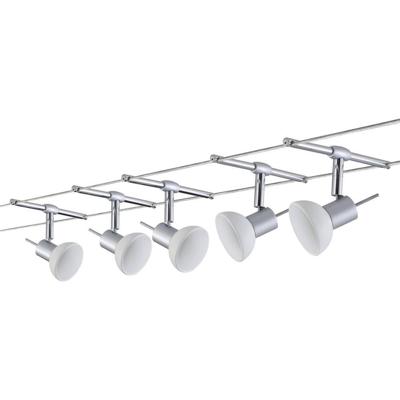 Paulmann Sheela 94136 Kabelbasissysteem GU5.3 50 W LED Chroom (mat), Opaal Paulmann Sheela 94136 Kabelbasissysteem GU5.3 50 W LED Chroom (mat), Opaal