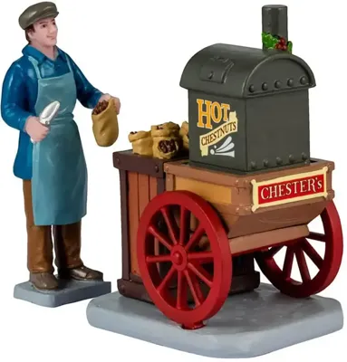 Lemax chester&apos;s hot chestnuts s/2 kerstdorp figuur type 3 Caddington Village 2024
