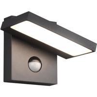 LED Wandlamp Buiten - Bewegingssensor - 8W - Warm Wit 3000K - Mat Antraciet - thumbnail