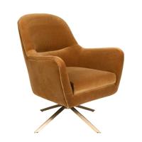 Dutchbone Fauteuil 'Robusto', kleur Goud - thumbnail