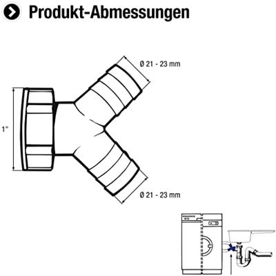 Cornat Y-Aansluiting Afloop Spoelbak 1'' - TEC356401R Cornat Y-Aansluiting Afloop Spoelbak 1'' - TEC356401R
