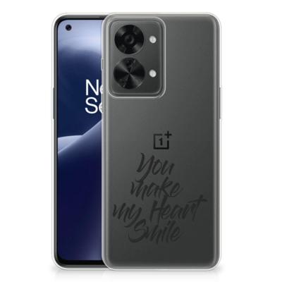 OnePlus Nord 2T | Siliconen hoesje | met naam Heart Smile OnePlus Nord 2T | Siliconen hoesje | met naam Heart Smile