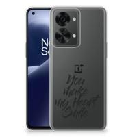 OnePlus Nord 2T | Siliconen hoesje | met naam Heart Smile - thumbnail