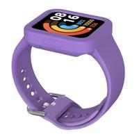 By Qubix - Siliconen band met case - Paars - Xiaomi Redmi Watch 2 (Lite) - thumbnail