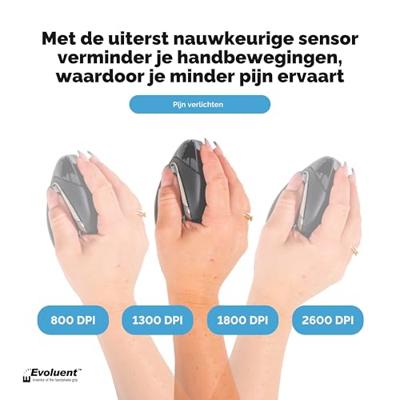 BakkerElkhuizen Evoluent4 Right Bluetooth muis Optisch 2600 DPI Rechtshandig