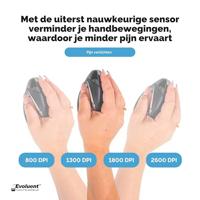 BakkerElkhuizen Evoluent4 Right Bluetooth muis Optisch 2600 DPI Rechtshandig - thumbnail