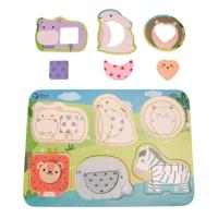Classic World world houten puzzel wilde dieren, 13st. - thumbnail