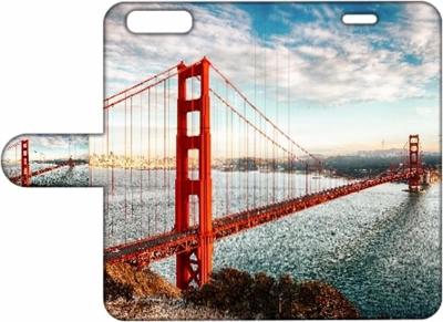 Huawei P10 Lite | Flip Cover | Golden Gate Bridge