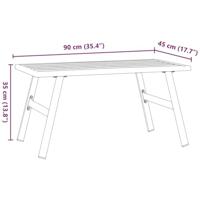 Tuintafeltje 90x45x35 cm gepoedercoat staal zwart - thumbnail