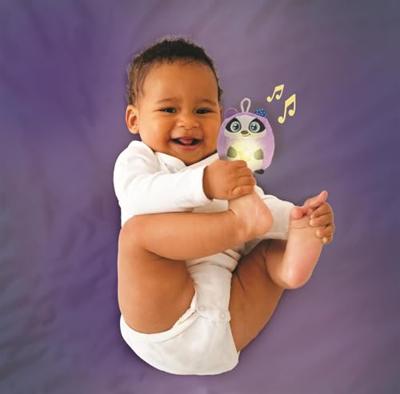 Clementoni baby twinkle twinkle kleine panda paars knuffel nachtlamp