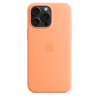 Apple Silicone MagSafe Case iPhone 15 Pro Max Orange Sorbet
