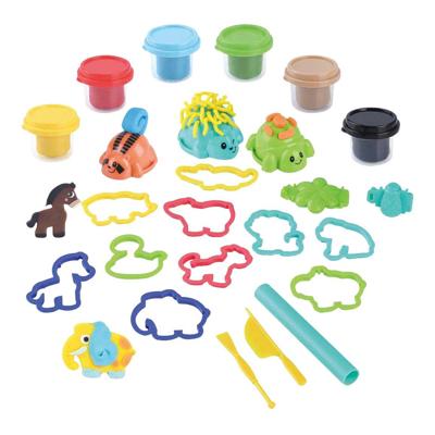 Playgo dieren eiland kleiset - 6 kleipotjes