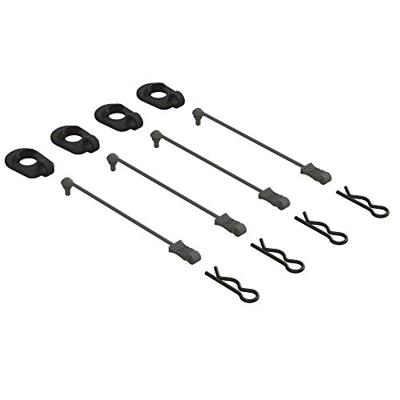 Body Clip Retainers 1/5 Scale (Black, 4) (ARA390294)