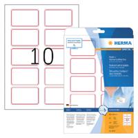Naambadge etiket HERMA 4405 80X50mm wit rood 200 etiketten - thumbnail