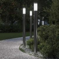 Bolderverlichting met sensor 3 stuks 110 cm RVS IP44 - thumbnail