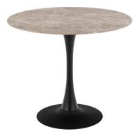 Bendt Ronde Bistrotafel 'Tempest' Keramiek met marmerlook, 90cm, kleur Bruin - thumbnail