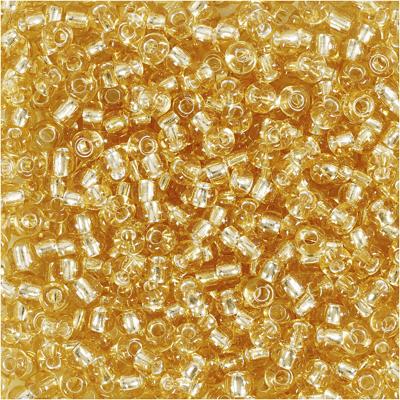 Creativ Company Rocailles, d 3 mm, afm 8/0, gatgrootte 0,6-1,0 mm, goud, 25 gr/ 1 doos