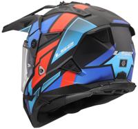 LS2 endurohelm "mx702 pioneer ii block" helmet mx702 pioneer block matt bw/red/bl. xxl - thumbnail