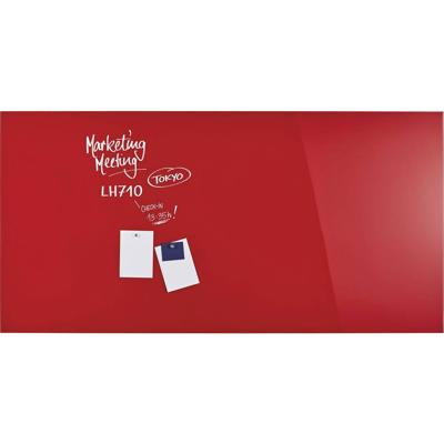 magnetoplan 13409006 Glazen magneetbord (l x b x h) 2000.00 x 1000 x 2000 mm Rood