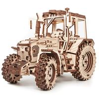 Eco Wood 3D Houten Puzzel Tractor B82 Modelbouw Knutselen - thumbnail