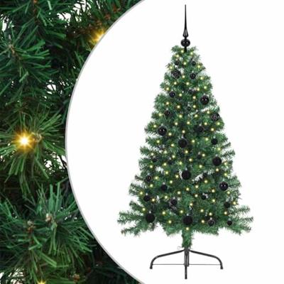 VidaXL Kunstmatig voorverlicht kerstboom met 150 led groen 150 cm pvc