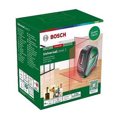 Bosch Home and Garden UniversalLevel 3 Kruislijnlaser Reikwijdte (max.): 10 m Bosch Home and Garden UniversalLevel 3 Kruislijnlaser Reikwijdte (max.): 10 m