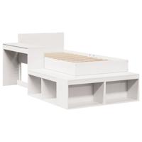 Bedframe zonder matras massief grenenhout wit 75x190 cm - thumbnail