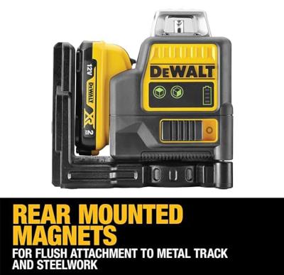DeWalt DCE0811D1G veelzijdige zelfnivellerende kruislijnlaser 360 graden - DCE0811D1G-QW