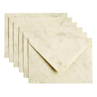 Envelop Papicolor C6 114x162mm marble ivoor pak à 6 stuks Envelop Papicolor C6 114x162mm marble ivoor pak à 6 stuks