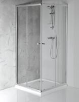 ACTIE BWS Douchecabine | Vierkant 90x90cm | 2 Schuifdeuren | 5mm Helder glas - thumbnail