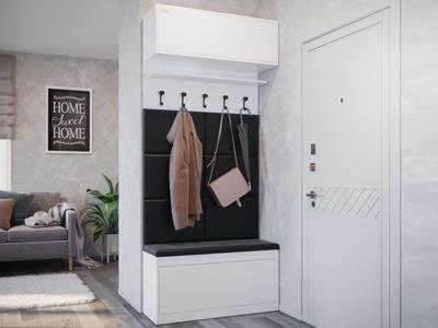 Vestiaire BALI DELUXE 2 klapdeuren wit met 6 kussens Vestiaire BALI DELUXE 2 klapdeuren wit met 6 kussens