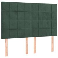 Bedframe zonder matras 140x200 cm fluweel donkergroen - thumbnail